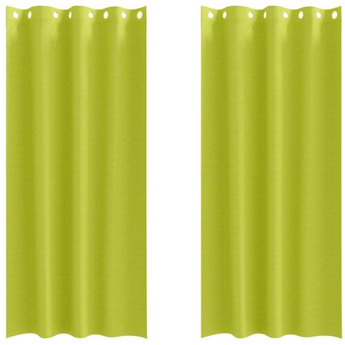  Zavjese za blackout s prstenovima 2 pcs Zelena 245 x 140 cm Slike