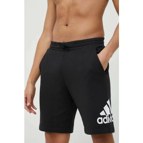 Adidas Bombažne kratke hlače moški, črna barva