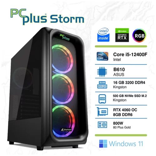 PCPLUS Storm i5-12400f 16gb 500gb nvme ssd geforce rtx 4060