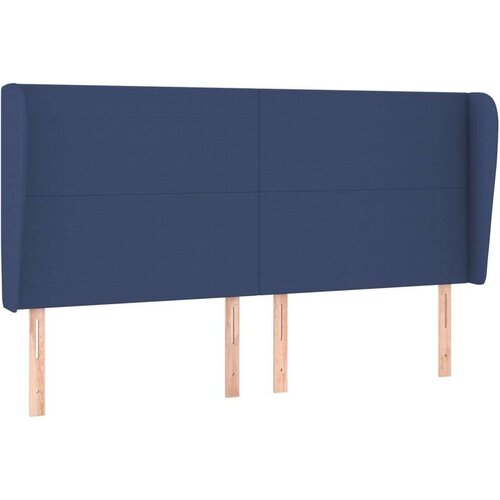  Uzglavlje s u&amp;scaron;ima plavo 183x23x118/128 cm od tkanine Slike