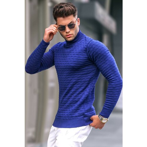 Madmext Sweater - Dark blue - Slim fit Slike