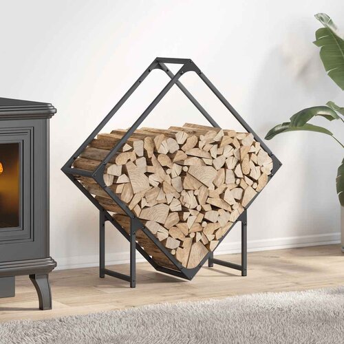 vidaXL stojalo za drva antracit 80x25x80 cm hladno valjano jeklo Cene