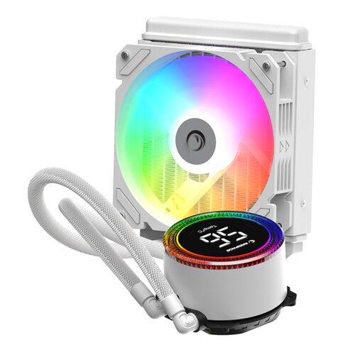 Rampage CPU hladnjak AIO Liquid gaming HELIOS C13 White 12cm Fan Temperature Display Intel LGA1700/AMD... Slike