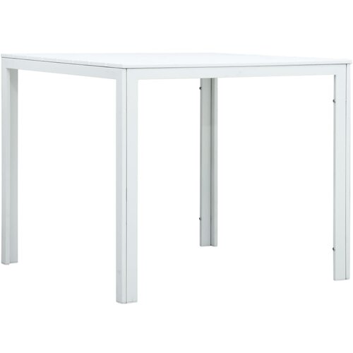 The Living Store Klubska mizica bela 78x78x74 cm HDPE videz lesa - Klubska Mizica, (21835875) Slike