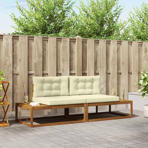  Set vanjskih sofa s jastukom Prirodna i krem Cene