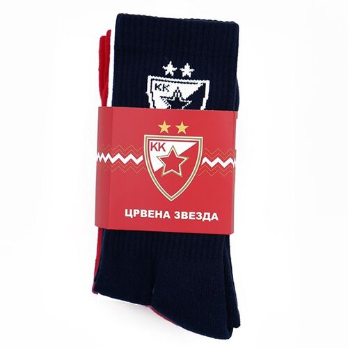 KK Crvena Zvezda Čarape Grb zvezda, 3 komada, Teget, bele i Crvene Cene