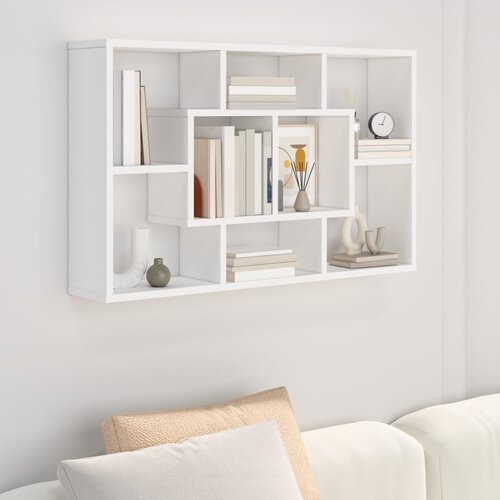 vidaXL zidna polica bijela 85 x 16 x 52,5 cm od konstruiranog drva Cijene