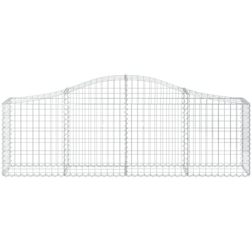  Lučne gabionske ko&amp;scaron;are 6 kom 200x30x60/80 cm pocinčano željezo Slike