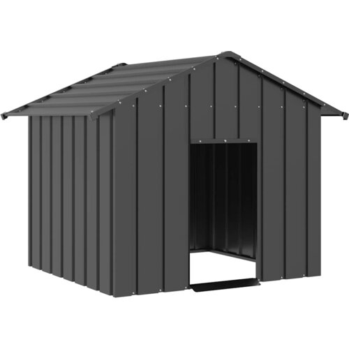 VidaXL Kućica za pse s krovom 131x101x102 cm pocinčani čelik Slike