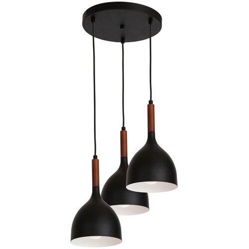  Luster na sajli NOAK WOOD 3xE27/15W/230V crna/buk Cene