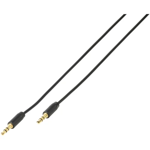 Vivanco Utičnica Audio Priključni kabel [1x 3,5 mm banana utikač - 1x 3,5 mm banana utikač] 1 m Crna