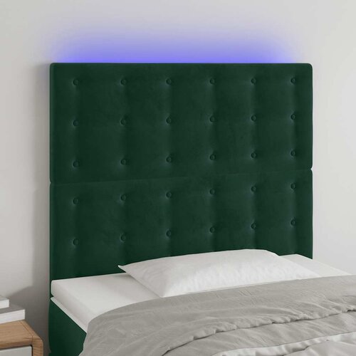  LED uzglavlje tamnozeleno 80x5x118/128 cm bar&scaron;unasto Cijene