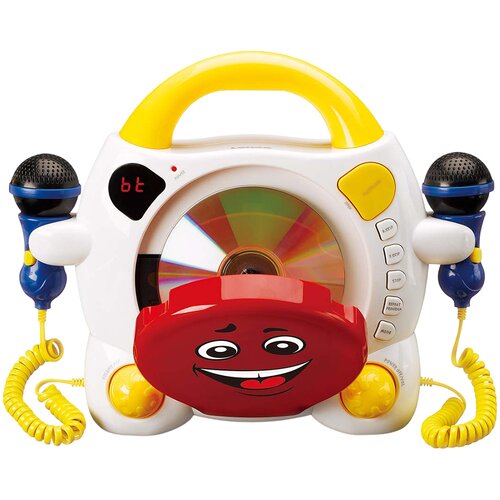 Oem Lenco, Prenosni CD predvajalnik za karaoke za otroke z Bluetoothom in dvojnim mikrofonom, Večbarvna, (5000214628) Cene