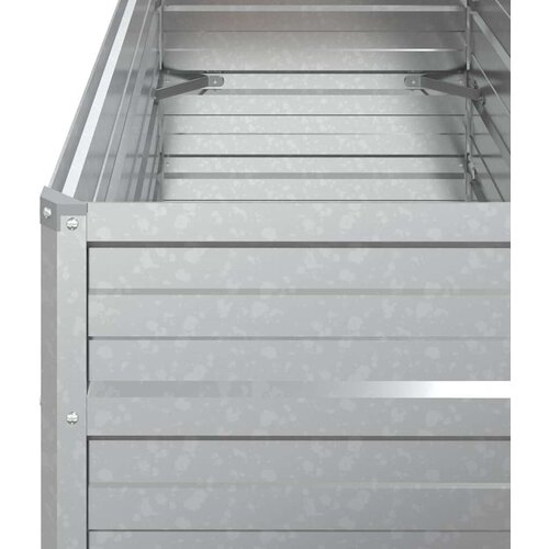 VidaXL Povi&amp;scaron;ena vrtna gredica 100 x 40 x 45 cm pocinčani čelik srebrna Slike