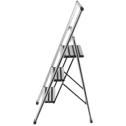 Wenko aluminijasta gospodinjska lestev 2+1 (delovna višina: 2,55 m, transportna dolžina: 1,19 m, nosilnost: 150 kg)