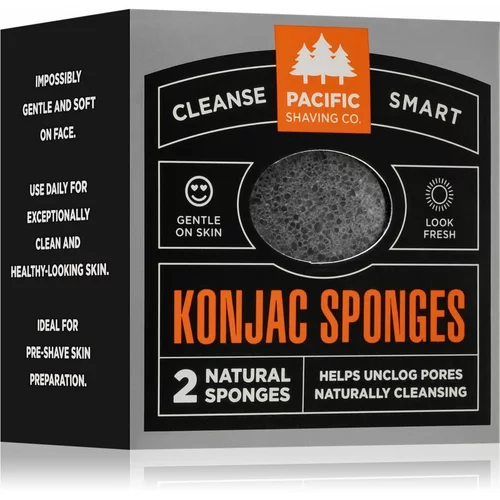 Pacific Shaving Konjac Sponges nežna eksfoliacijska gobica za obraz 2 kos