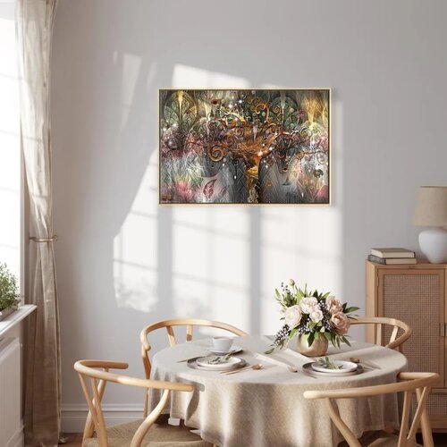  Slika - Gold Tree 120x80 U prirodnom drvenom okviru Cene