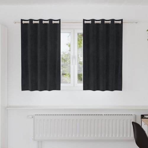 vidaXL Zavjese Crne Poliester 140 x 140 cm Dekorativni umetci Cijene