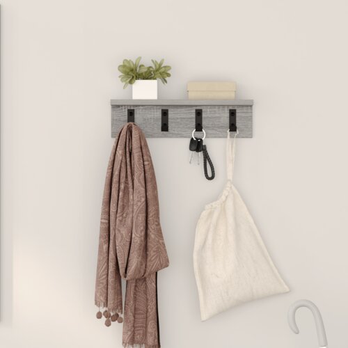 vidaXL Nadwyčajna obešalnik za plašče Siva sonoma 40 x 10.5 x 10.5 cm Cene