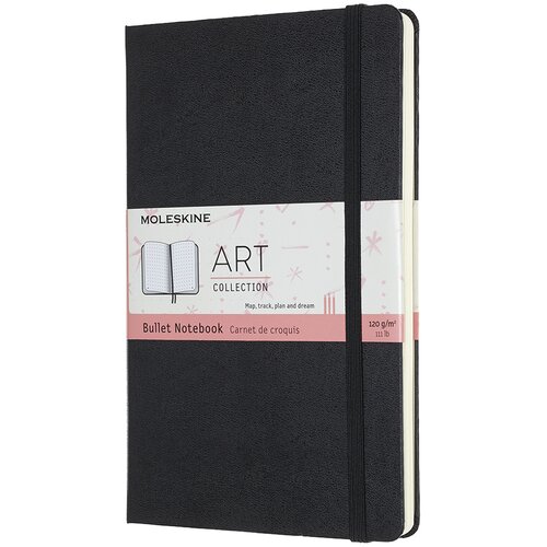 Moleskine sketchbook bullet notebook, L/A5, 120g/m2, črn, (21655033) Cene
