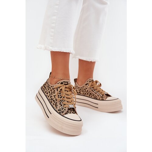 Boto Womens Sneakers On Massive Platform Leopard Marinae Slike