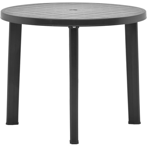 vidaXL Vrtna miza antracitna 89 cm plastika Cene