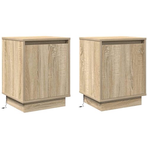  Noćni ormar 2 pcs Sonoma hrast 39 x 34,5 x 50 cm Slike