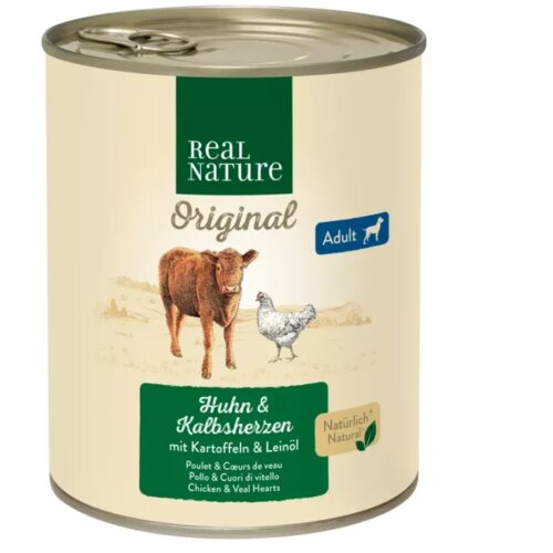 Real Nature Adult teleća srca i piletina s krumpirom 800 g Cijene