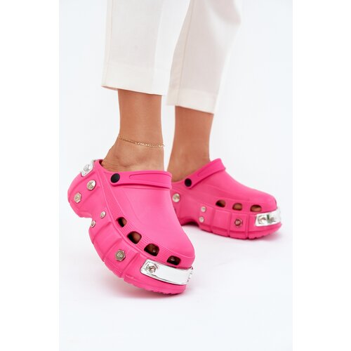 Boto Women's Slippers On Massive Platform Fuchsia Korina Cene