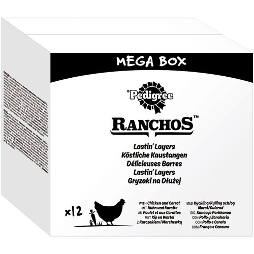 Pedigree Ranchos okusne žvečilne palčke - Pi&scaron;čanec in korenje (12 x 40 g) Cijene