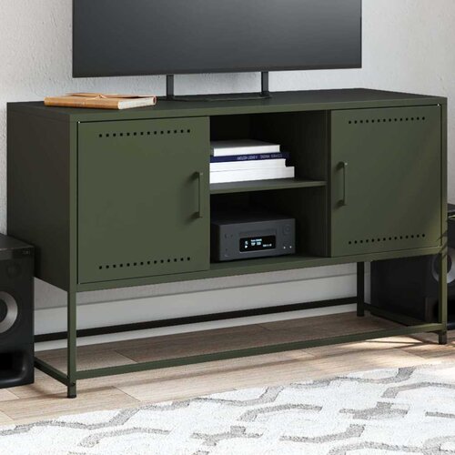 Furnova TV omarica olivno zelena 100,5x39x60,5 cm jeklo, (21922885) Cene