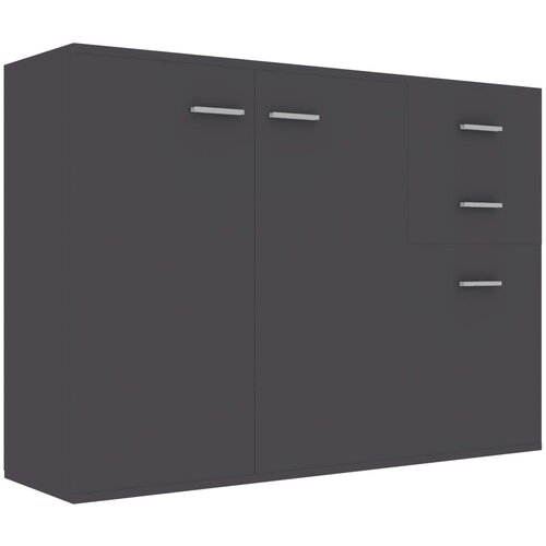 Maison Chic Komoda - Predalnik siva 105x30x75 cm iverna plo&amp;scaron;ča, (21716002) Slike