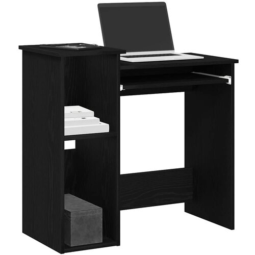 vidaXL Radni stol s policama crni 84x40x78 cm konstruirano drvo Cijene