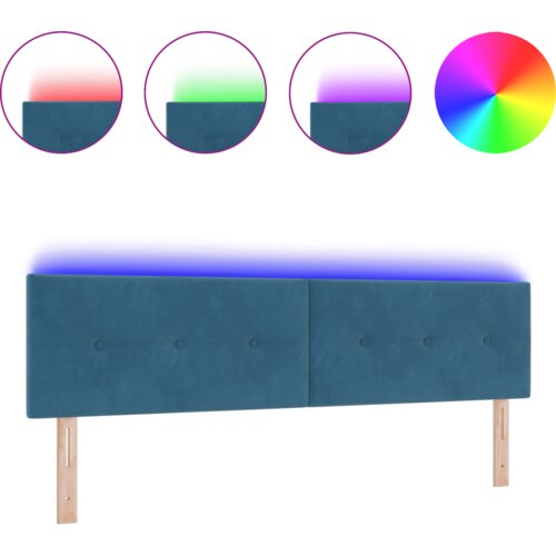  LED Uzglavlje S dugmićima Tamnoplava 90 cm Bar&amp;scaron;un Slike