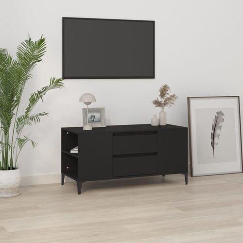VidaXL TV ormarić crni 102 x 44,5 x 50 cm od konstruiranog drva Slike