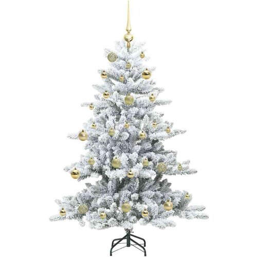 VidaXL Umjetno božićno drvce s nogom with LEDs s stalakom 150cm PVC Slike