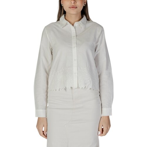 Jacqueline_de_yong Srajce & Bluze Jdynola L/S Short Shirt W. Emb. Wvn 15343797 Bela Cene