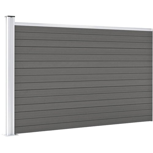  Vrtna ograda WPC 175 x 105 cm siva Slike