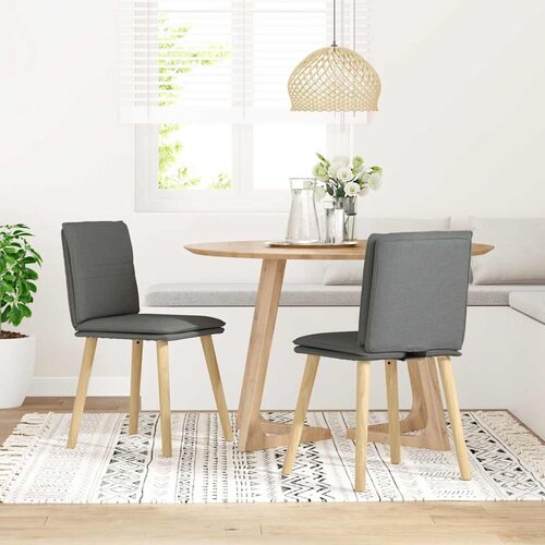 Maison Chic Jedilni stoli - Vzorci stoli 2 kosa temno sivo blago A551, (22031879) Slike