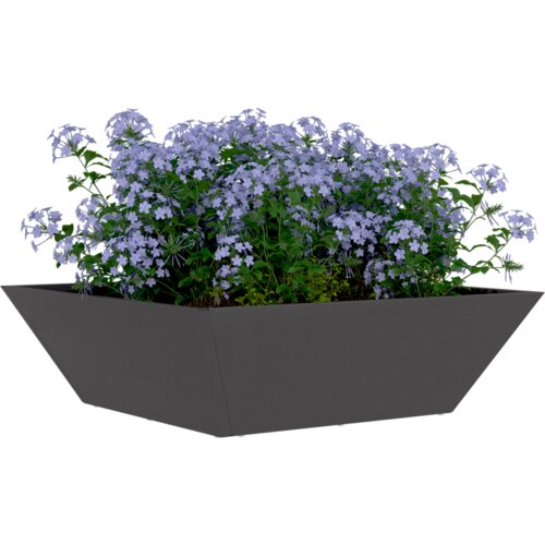 VidaXL Crni plastični set sadilica 50 x 50 x 15 cm Slike