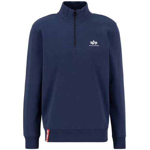 Alpha Industries Sweater majica mornarsko plava / prljavo bijela