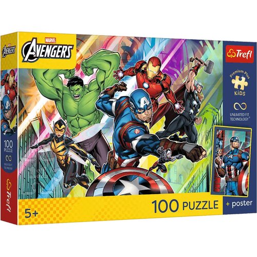 Trefl Marvel Osvetnici - Snaga i moć, puzzle od 100 komada - Slike