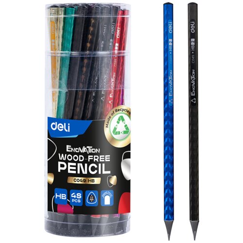 Deli Grafitne olovke HB EC049-HB, 48 komada Slike