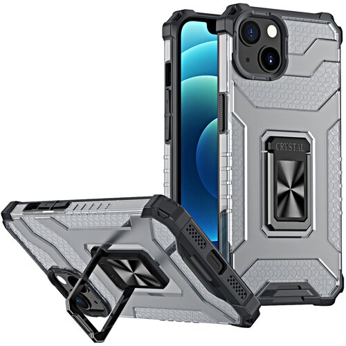 Etui ovitek Crystal Ring Armor za iPhone 12 črn Cene
