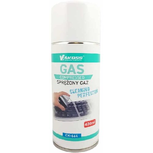Vakoss Stisnjen zrak v spreju za či&scaron;čenje elektronike 400ml, (20389147) Cene