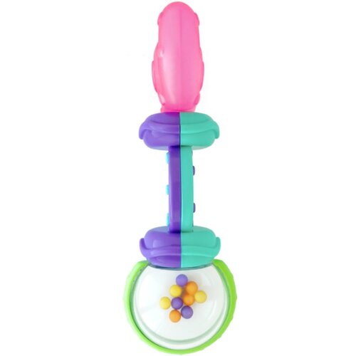 Bright Starts Teether & Rattle ropotuljica z grizljajočim delom 3m+ 1 kos Cene