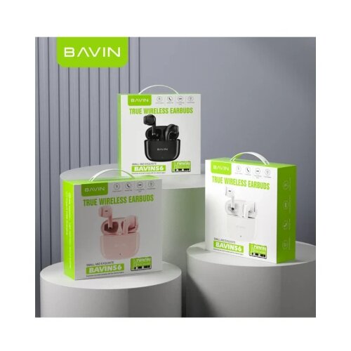 BAVIN slušalice wireless earbuds crna Cene