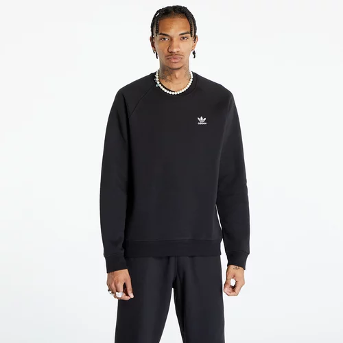 Adidas Sweater majica 'Trefoil Essentials' crna / bijela