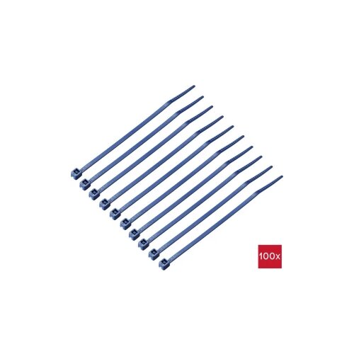TRU COMPONENTS TC-12533340 vezice 100 mm 2.5 mm plava boja metal detektabilna 100 St. Cijene