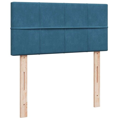 VidaXL Box spring krevet s madracem tamnoplavi 90x190 cm bar&amp;scaron;unasti Slike